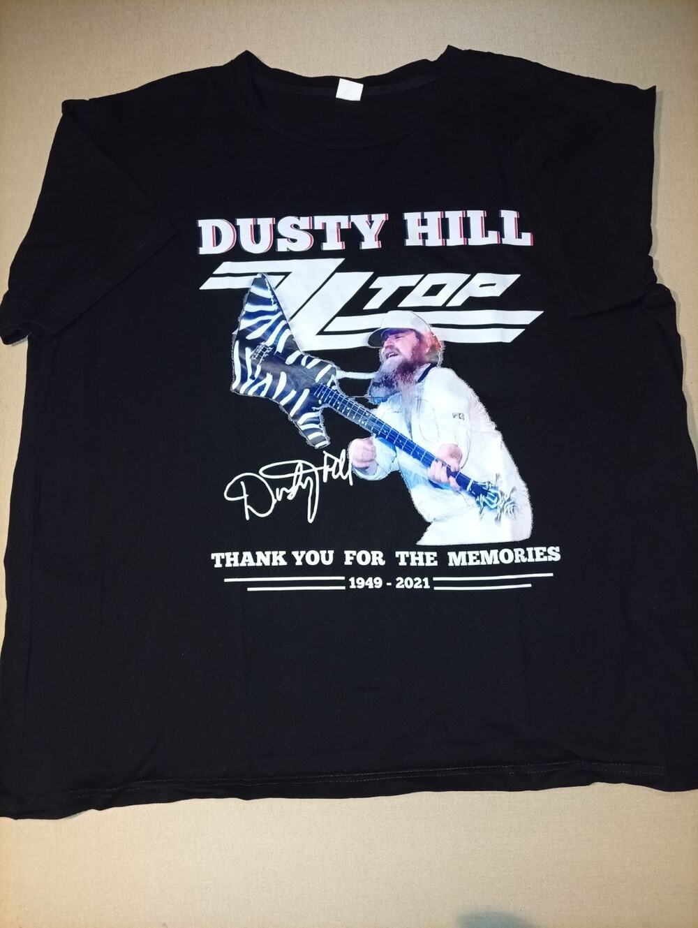 ZZ Top t shirt XXL Dusty Hill Tribute XL 2X NWOT